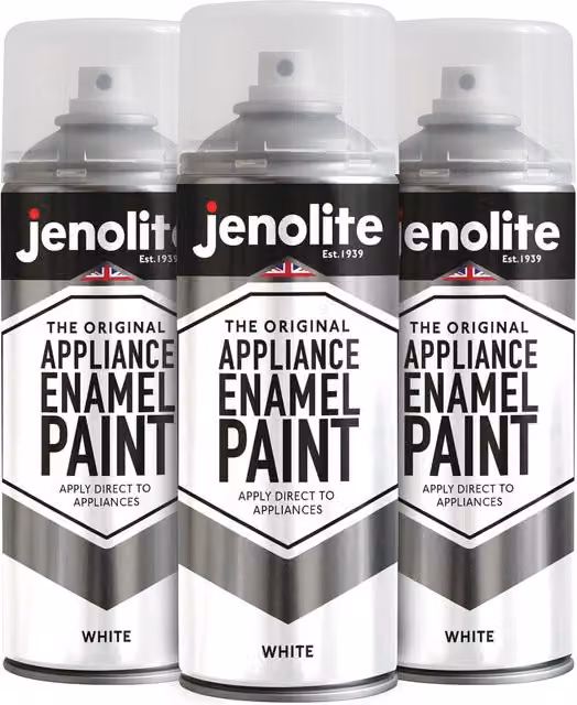 Jenolite High Gloss Appliance Enamel Paint in White, 3.0 l