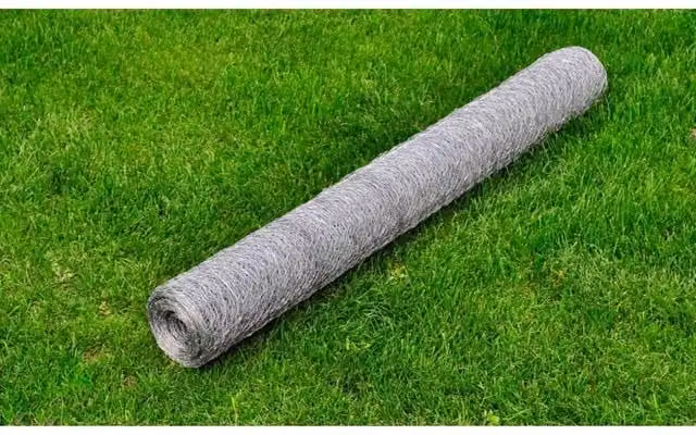 Berkfield Home Galvanised Steel Chicken Wire Fence, Silver, 1 m x 25 m