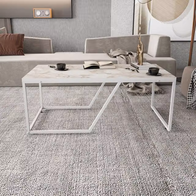 Decorotika Wendy Rectangular Coffee Table in White