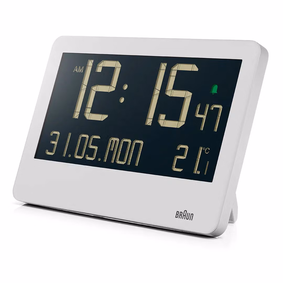Braun Digital Wall Clock in White – 2
