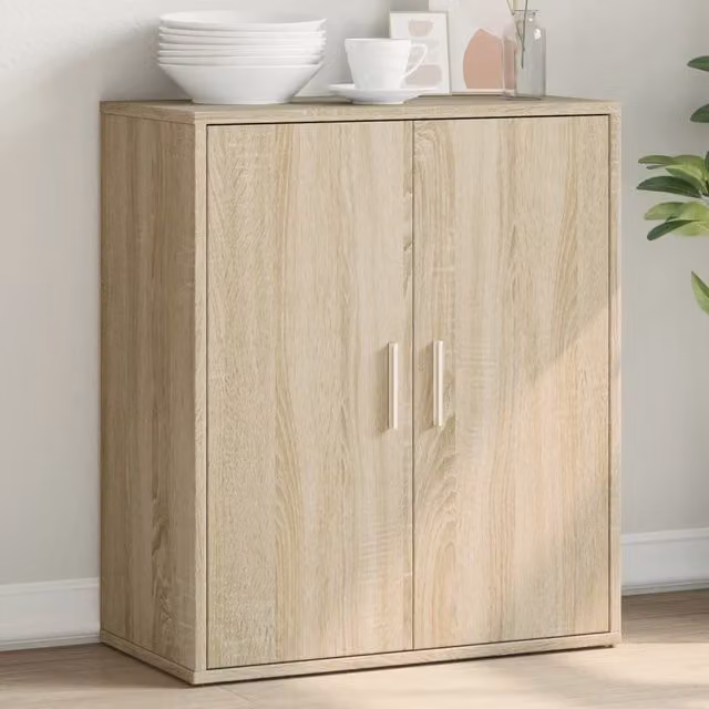 Berkfield Home Sonoma Oak Sideboard in Brown, W/D/H: 60 x 31 x 70 cm – 1