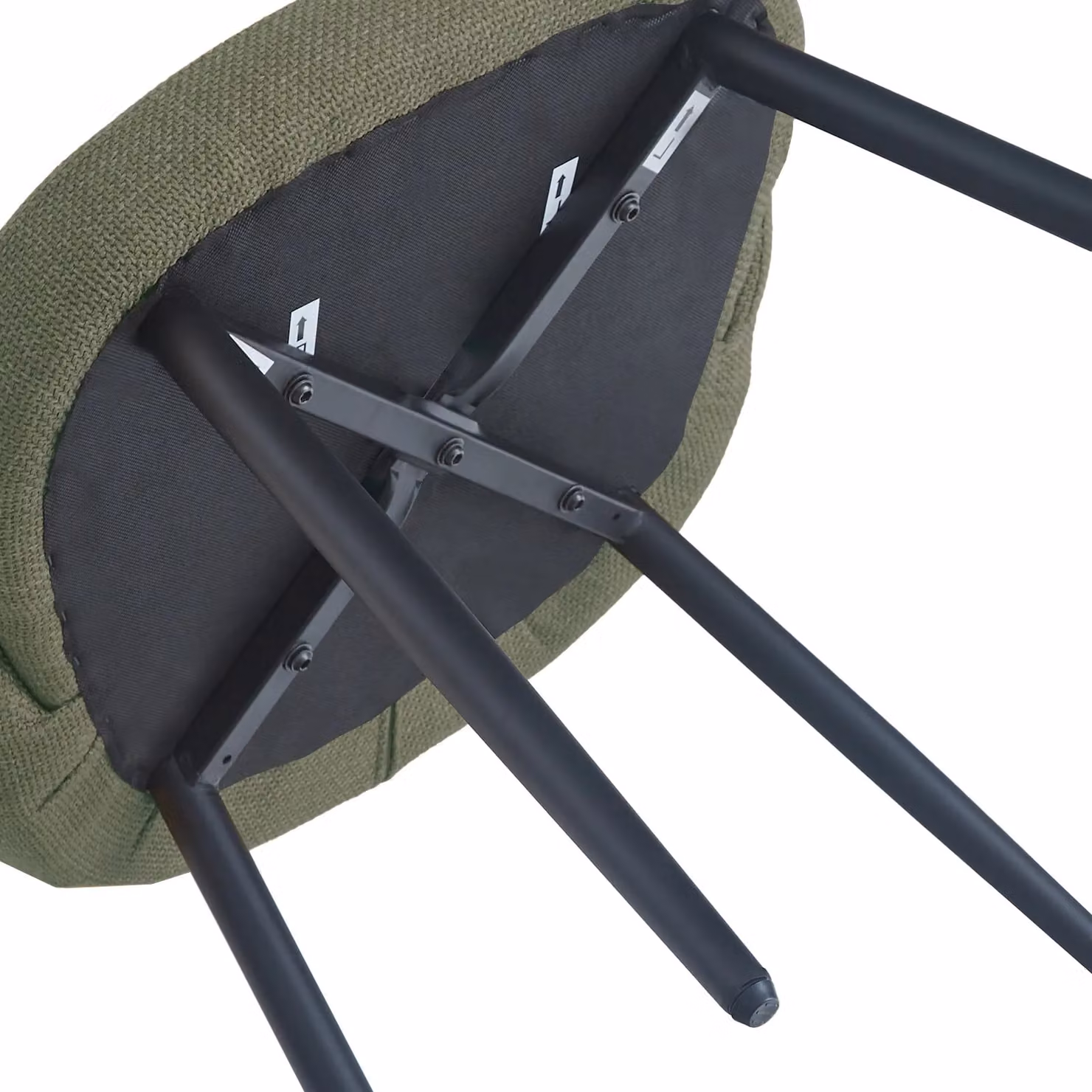 SONARA Modern Set of 2 Green Fabric Ergonomic Dining Chairs with Arms – 6