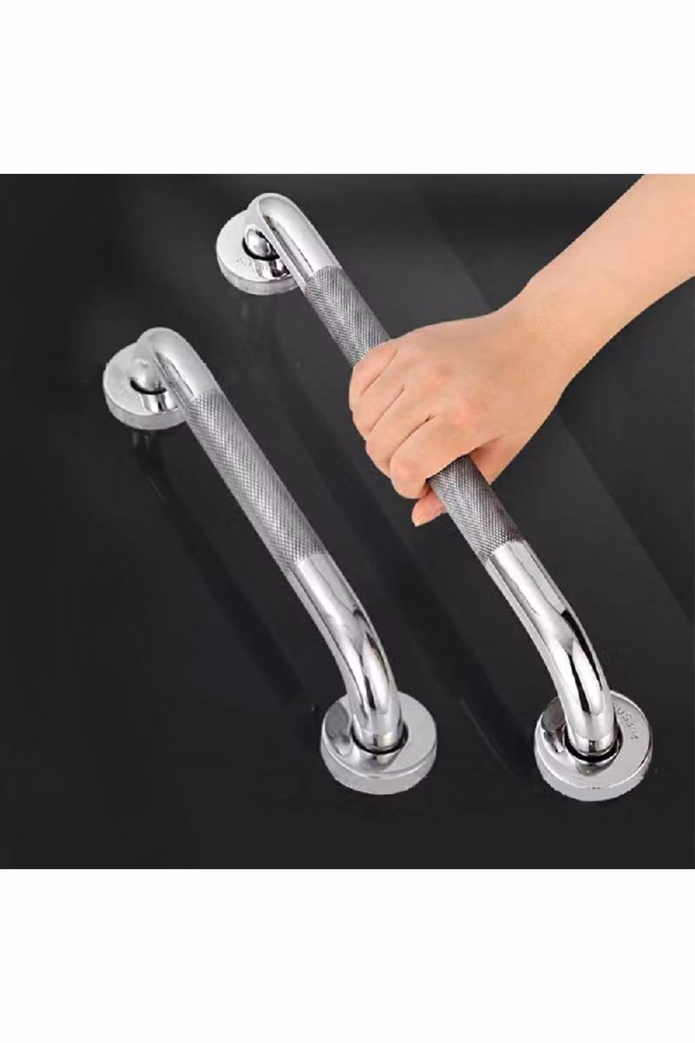 KDMD Stainless Steel Anti Slip Shower Grab Handle in Silver, 30 cm – 2