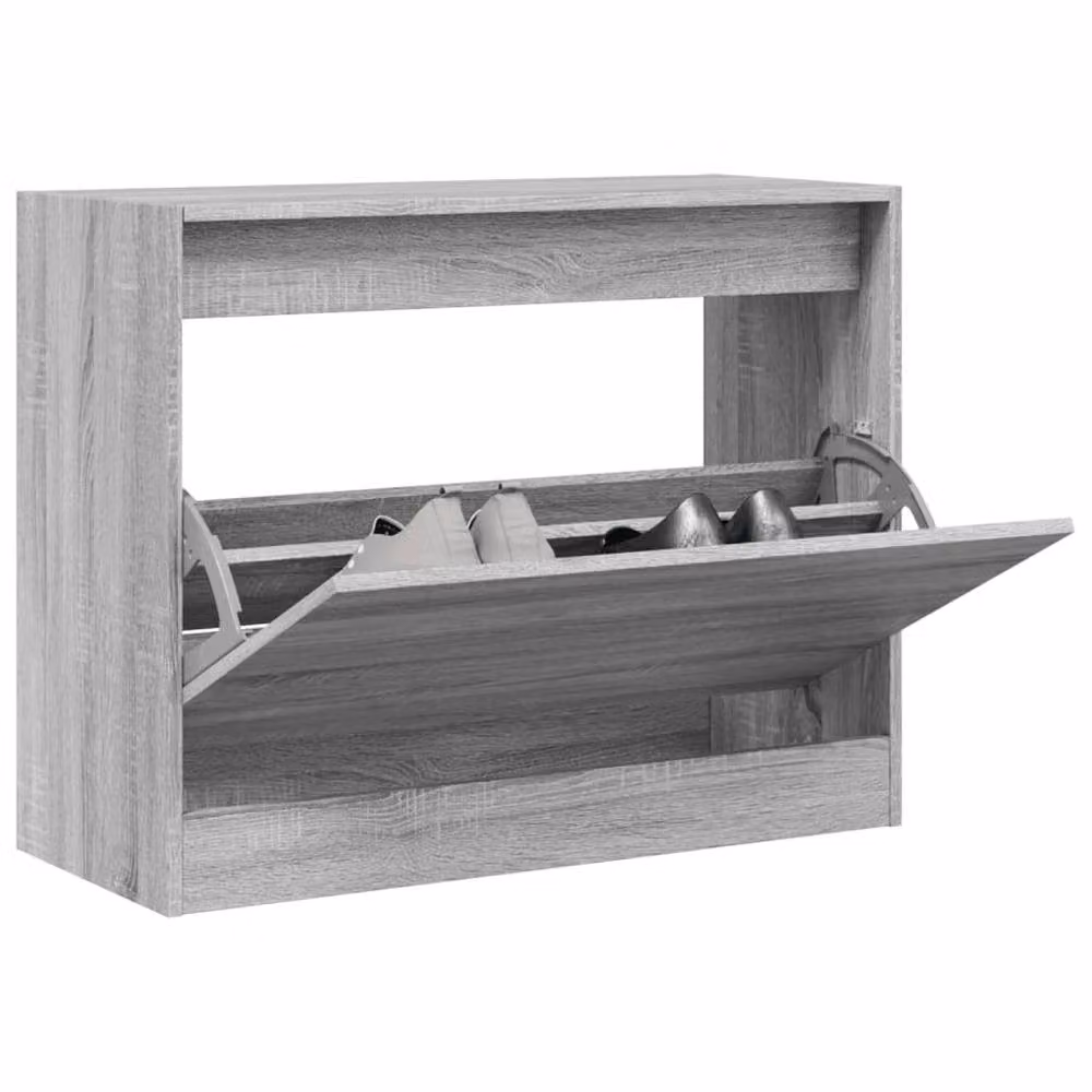 Berkfield Home Grey Sonoma Shoe Cabinet with Tilting Compartments, W/D/H: 80 x 34 x 63 cm – 2