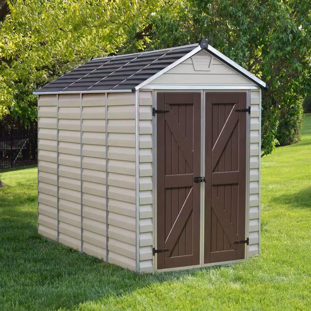 Palram Skylight Shed in Beige, W: 185.4 cm, L: 303.6 cm, H: 217 cm – 3