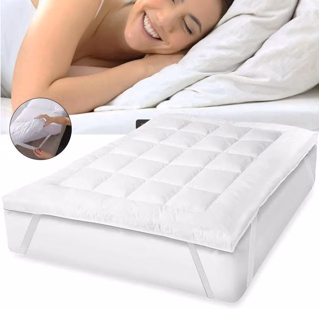 Hinsinc Premium Hotel-Quality Extra-Thick Mattress Topper, White, Depth: 10 cm