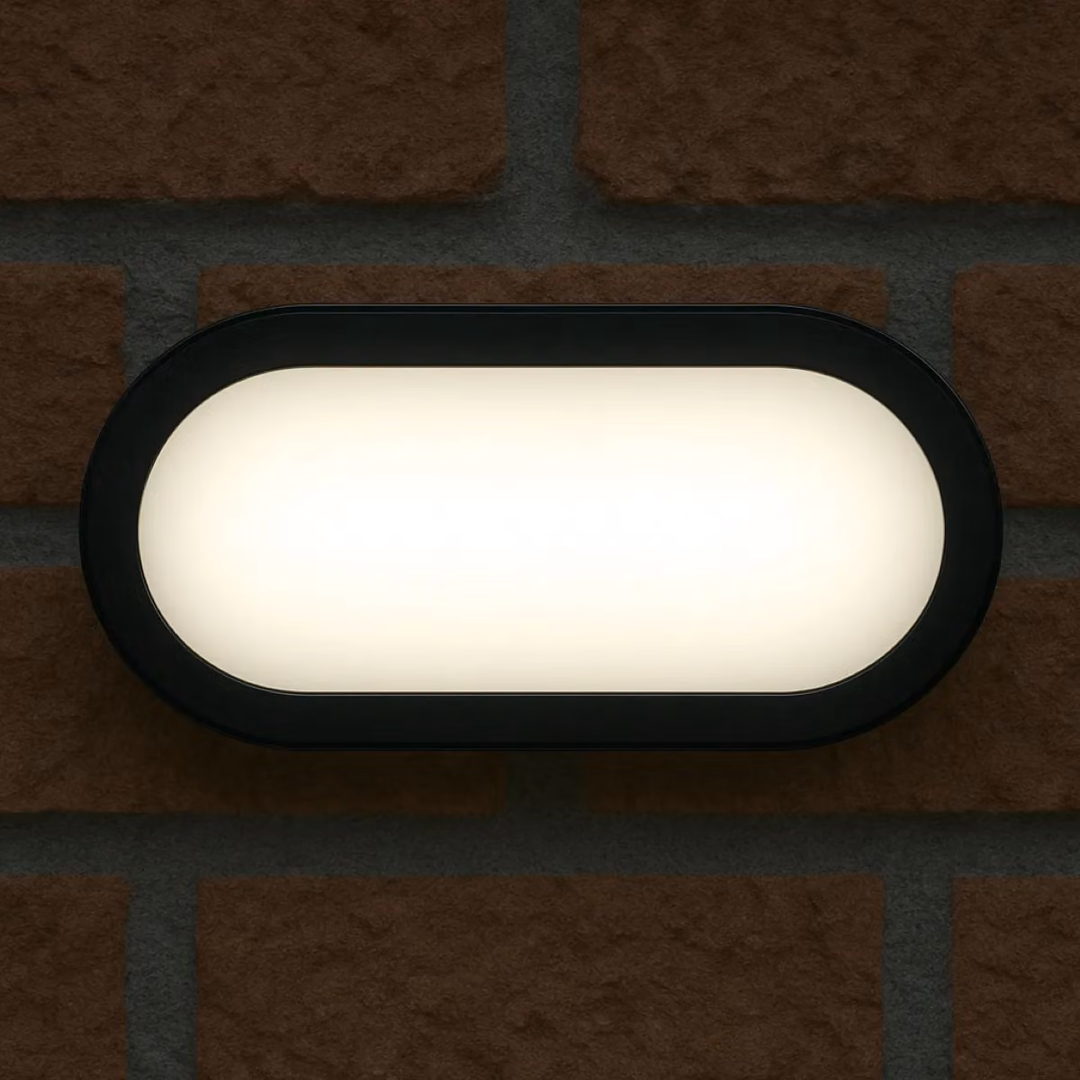 CGC Lighting Sonny Black Opal Oval LED Outdoor Wall Light Bulkhead 12W Black – 6