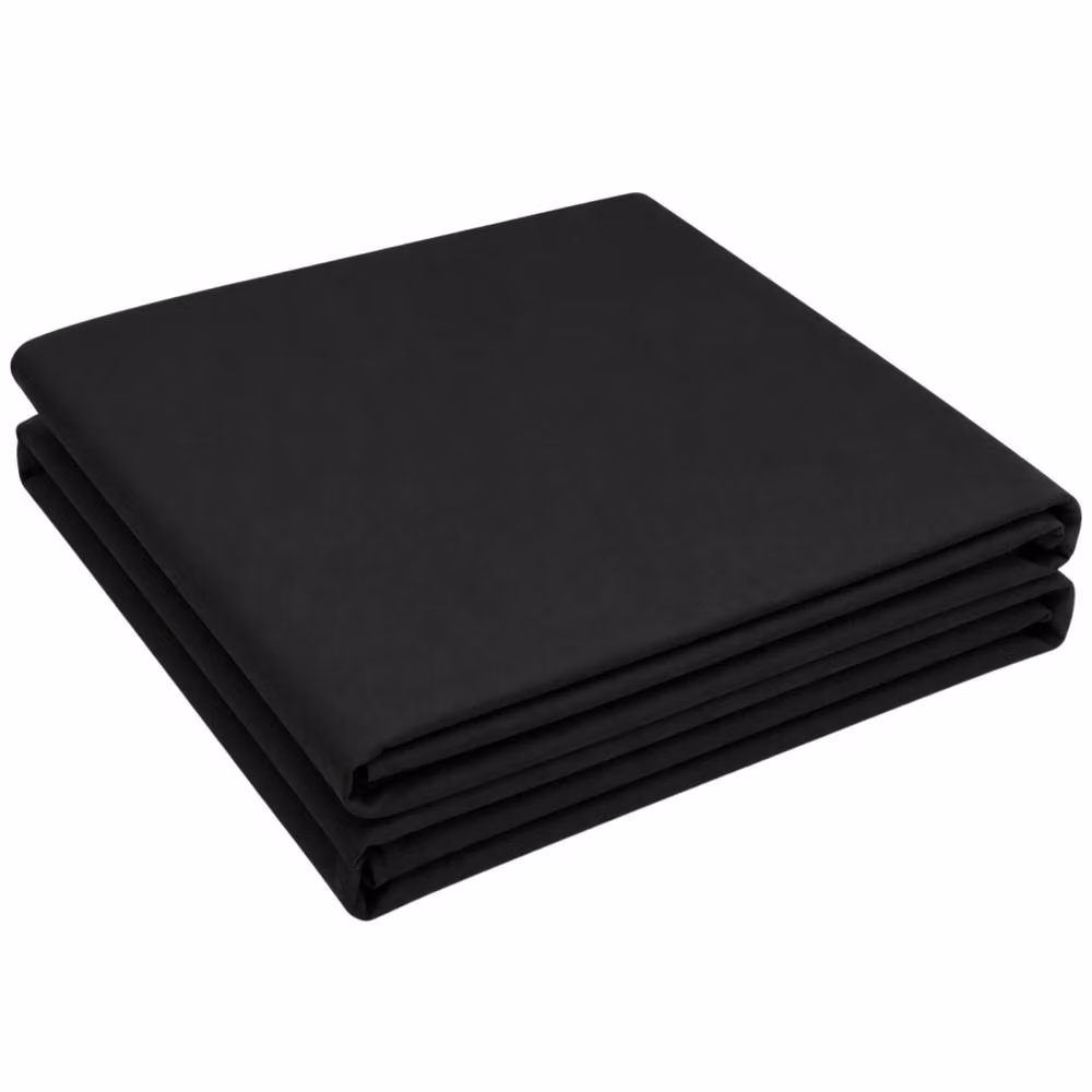 Smart Living Luxury Polycotton Flat Bedsheet in Black, Size: Double (140 x 200 cm) – 2