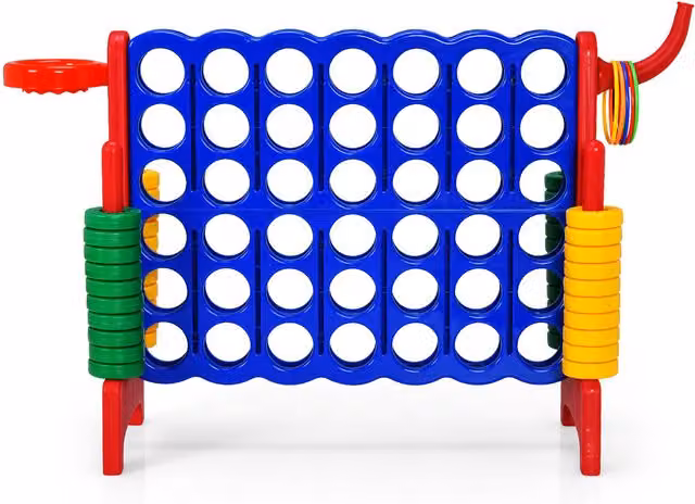 Costway Jumbo 4-to-Score Giant Game Set in Red and Multicolour
