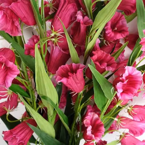 Pink Trumpet Flower Leaf Design Artificial Flowers – 2
