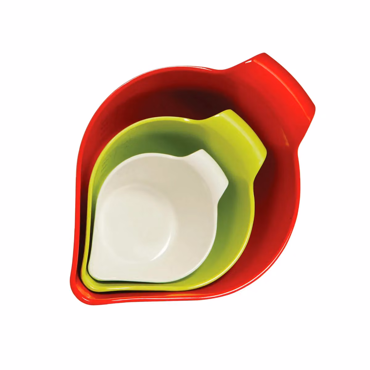 Orsina Set of 3 Multicolour Melamine Measuring Bowls with Pouring Spout and Nesting Design – 2