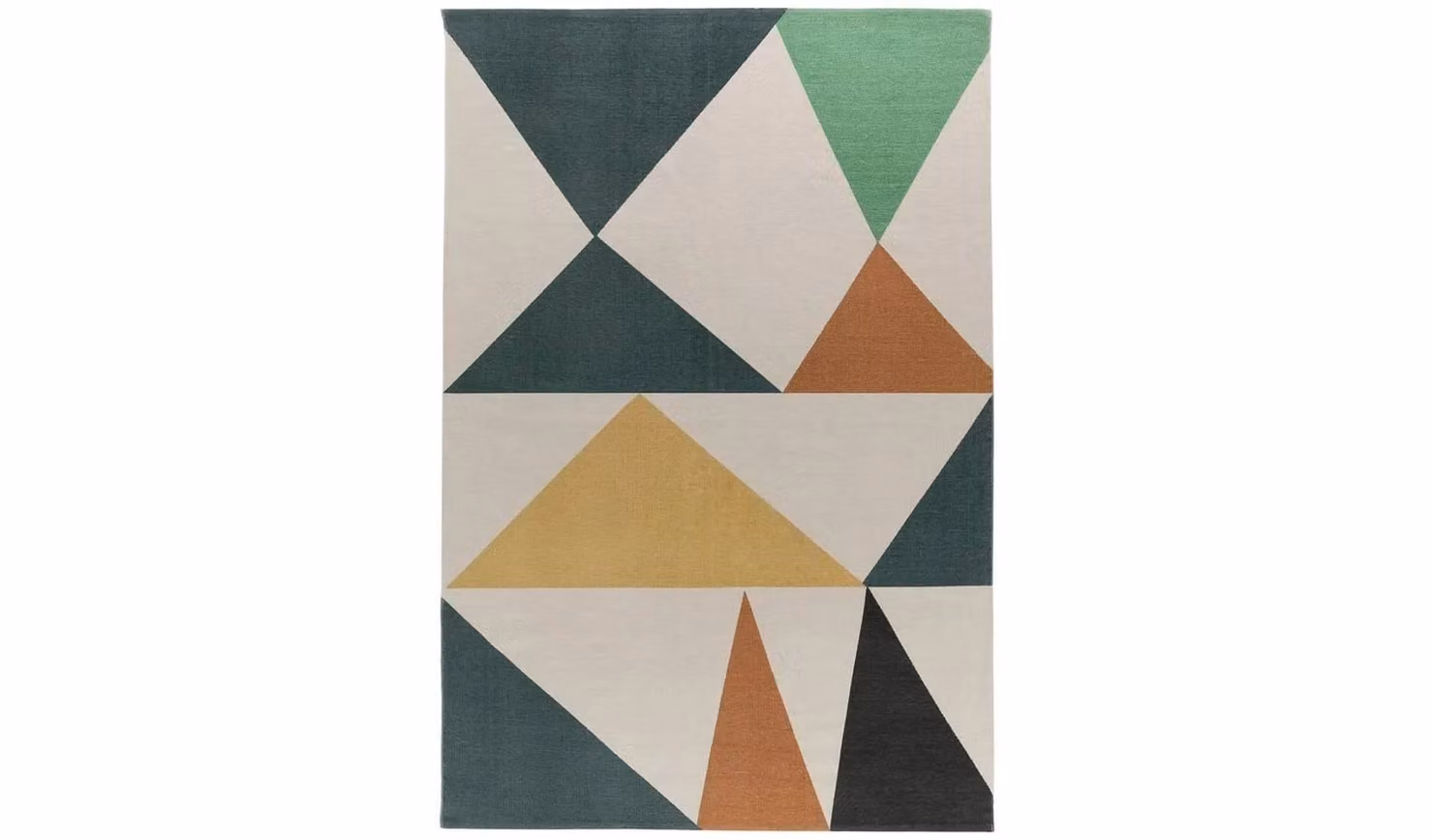 Tate Geometric Cotton Flatweave Rug, Multicolour, W: 140 cm x L: 200 cm