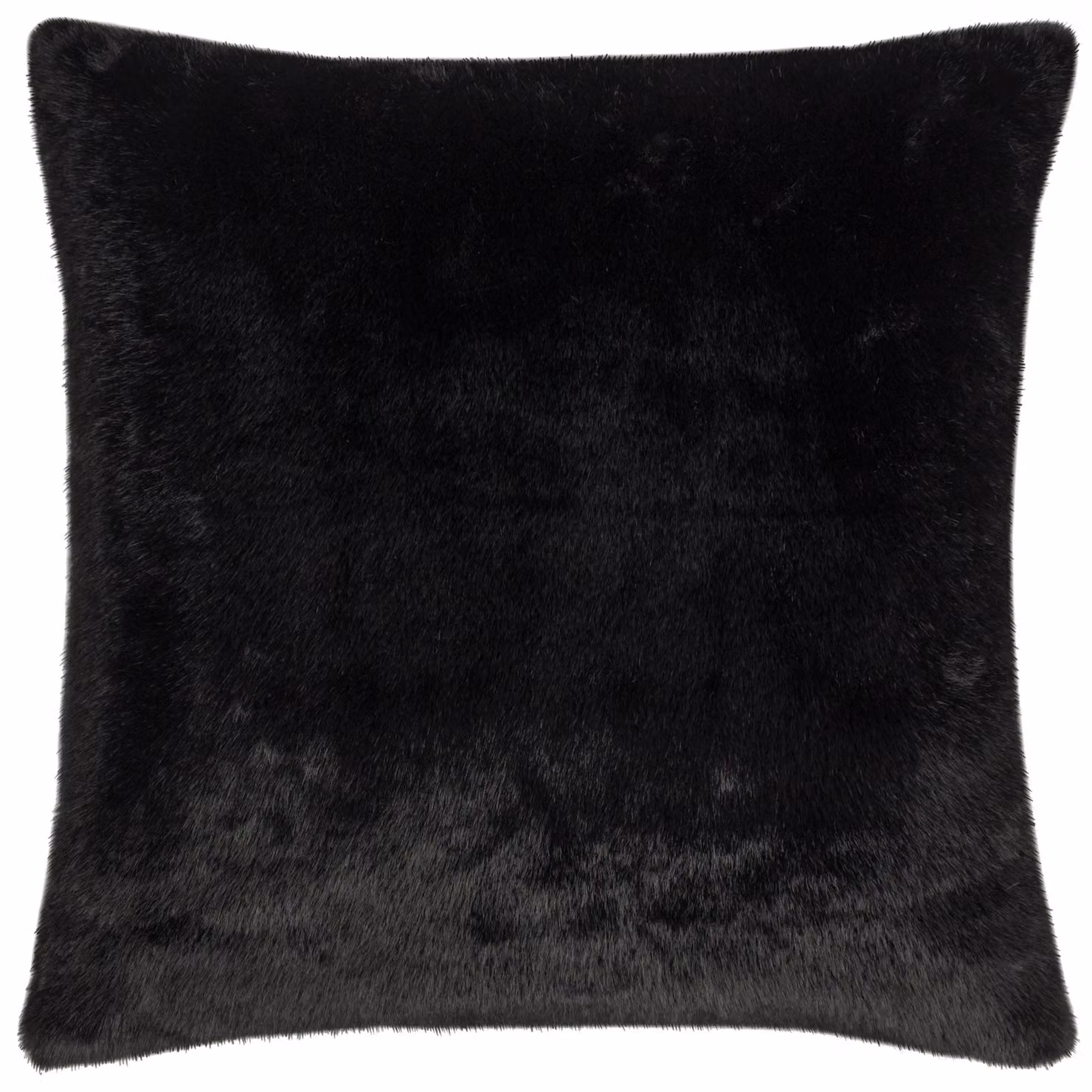 Paoletti Stanza Faux Fur Square Cushion in Black, W/D/H: 55 x 55 x 55 cm – 2