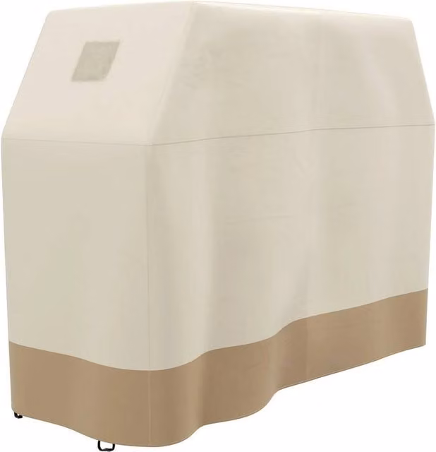 KORVIXA Waterproof UV Protection Rip-Proof Polyester Cover, Beige/Multicolour, W: 152 cm, D: 66 cm, H: 115 cm – 1