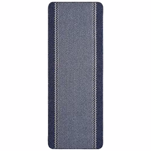 THE RUGS Machine Washable Blue Bordered Design Area Rug, W: 100 cm, D: 67 cm – 1