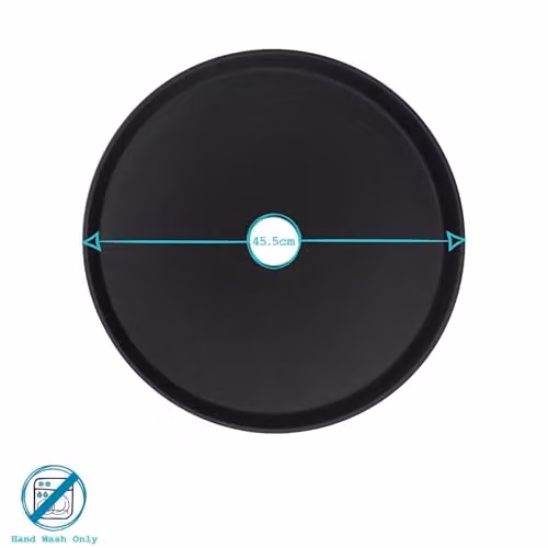 Argon Tableware Black Round Non-Slip Serving Trays, Pack of 6, Diameter: 45.5 cm – 2