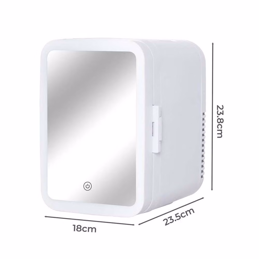 Spector Portable Mini Fridge and Cooler Warmer with Mirror, 5L, White – 3
