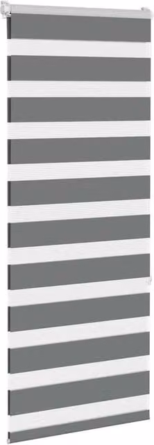 Berkfield Home Elegant Zebra Blind in Dark Grey, W: 60 cm, H: 150 cm