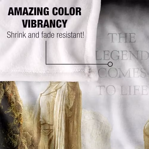 Warner Bros. Lord of the Rings Kings of Old Super Soft Fleece Throw Blanket, Multicolour, W: 152.4 cm x D: 127.0 cm – 3