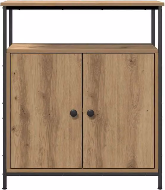 Berkfield Home Artisan Oak Sideboard in Brown, W/D/H: 70 x 30 x 80 cm