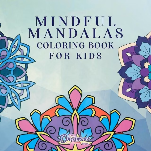 Young Dreamers Press Mindful Mandalas Colouring Book for Kids, Multicolour