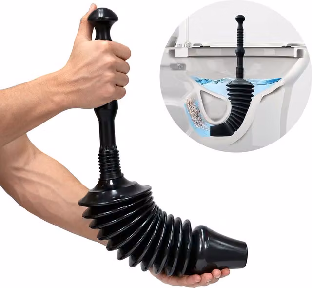 Marco Paul Heavy Duty Black Toilet Plunger