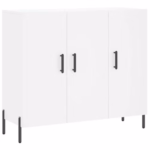 vidaXL Modern White Sideboard in Engineered Wood W/D/H: 90 x 34 x 80 cm – 1