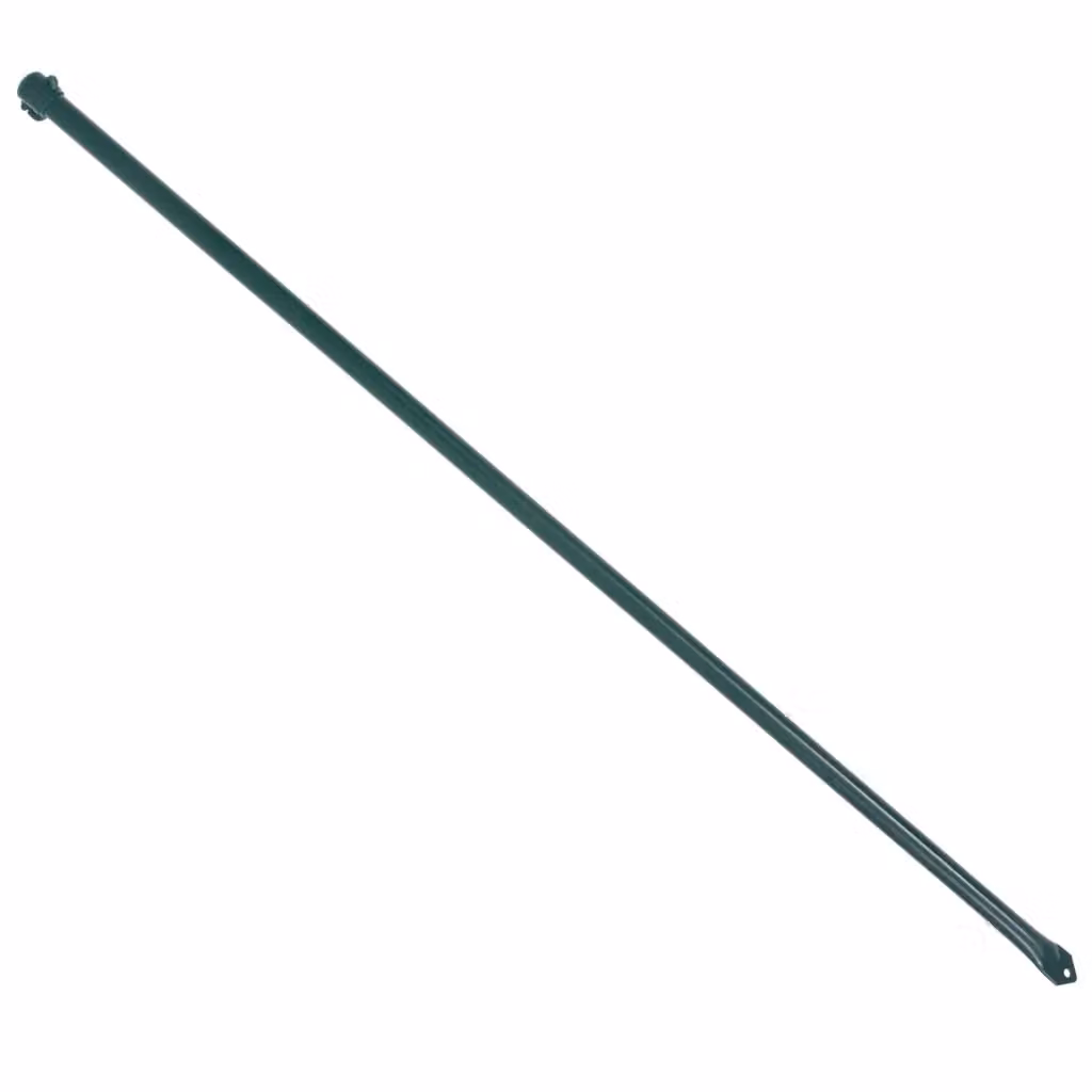 Berkfield Metal Garden Plant Support Posts, Green, 10 Pack, Height: 1 m – 2