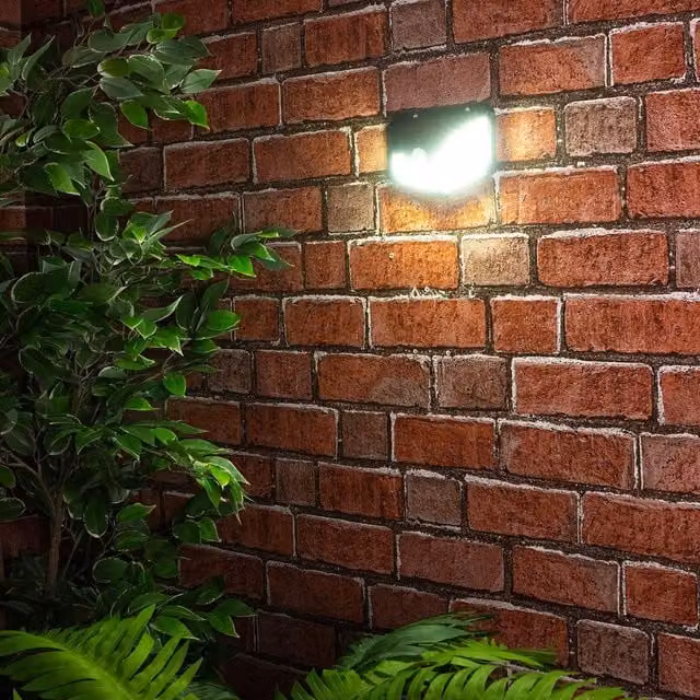 mysmartbuy Black Solar Powered LED PIR Motion Sensor Security Lamp, 600 Lumen Outdoor Garden Wall Light with 100 LEDs, H10 x W13 x D5.5 cm – 1