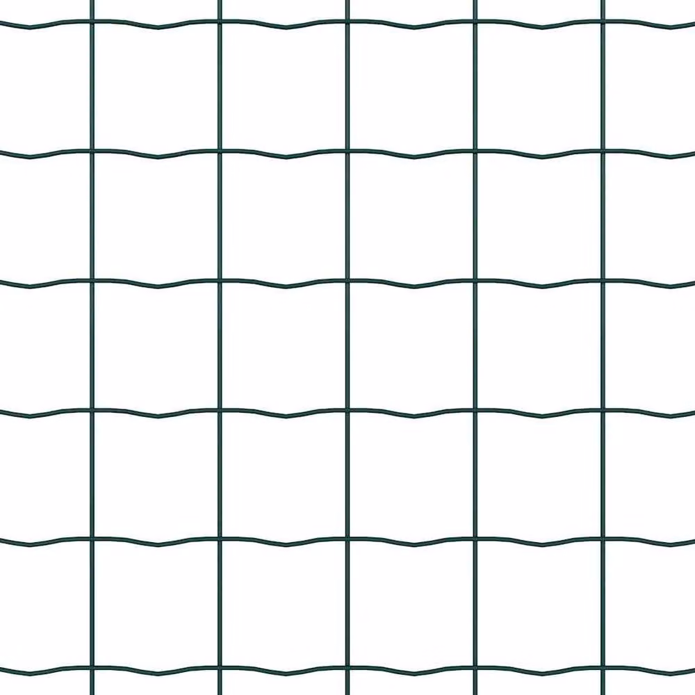 Berkfield Home Euro Fence with 5 U Posts, Green Powder-Coated Steel, W: 10 m, H: 0.6 m – 5