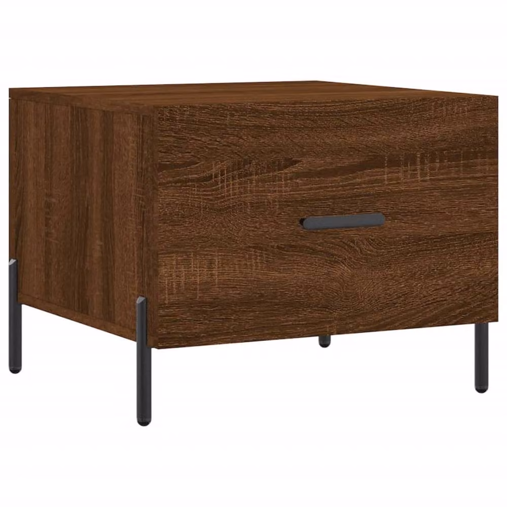 Berkfield Home Set of 2 Brown Oak Square Coffee Tables, W/D/H: 50 x 50 x 40 cm – 4
