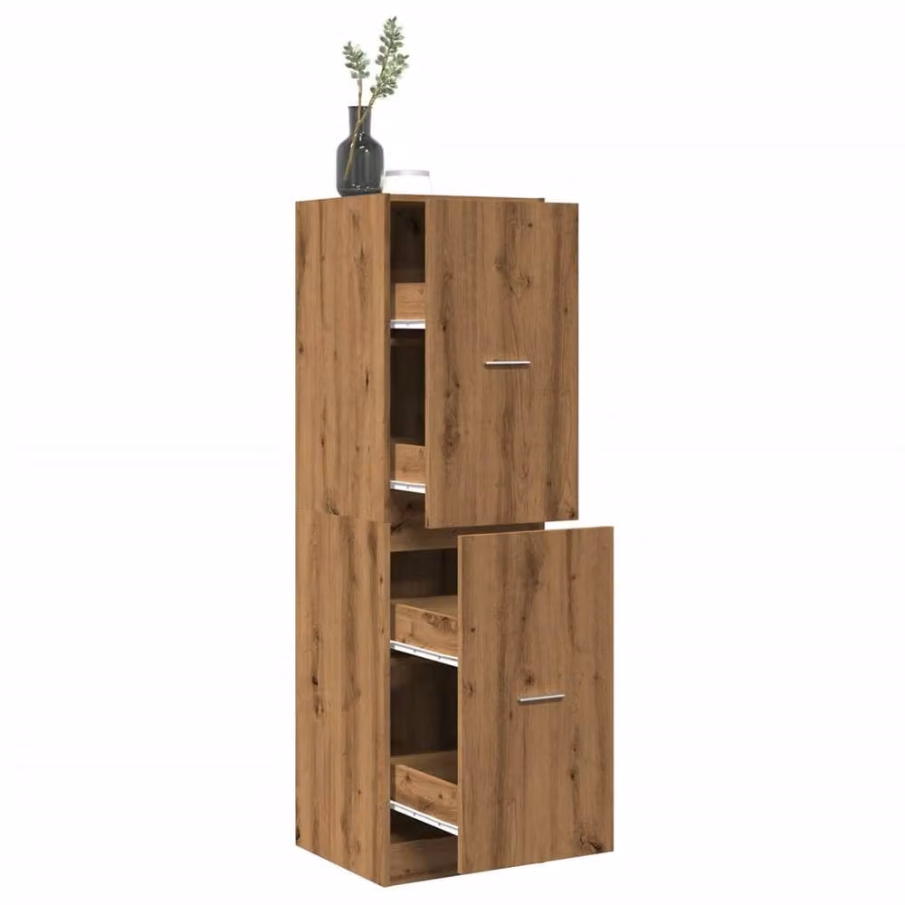 Berkfield Home Elegant Apothecary Cabinet in Artisan Brown Oak, W: 40 cm, D: 41 cm, H: 144.5 cm – 2
