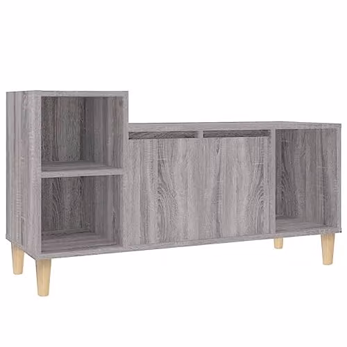 vidaXL Modern TV Cabinet in Grey Sonoma, W/D/H: 100 x 35 x 55 cm – 1