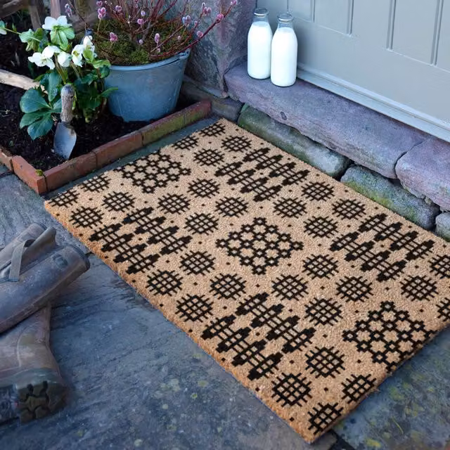 Artsy Mats Welsh Tapestry Pattern Coir Doormat, Brown, W: 90 cm, D: 60 cm – 1
