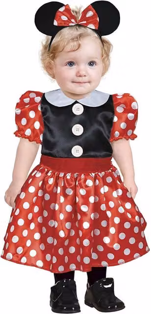 Fiestas Guirca Baby Mousy Costume Set in Red, Black and Multicolour Textile