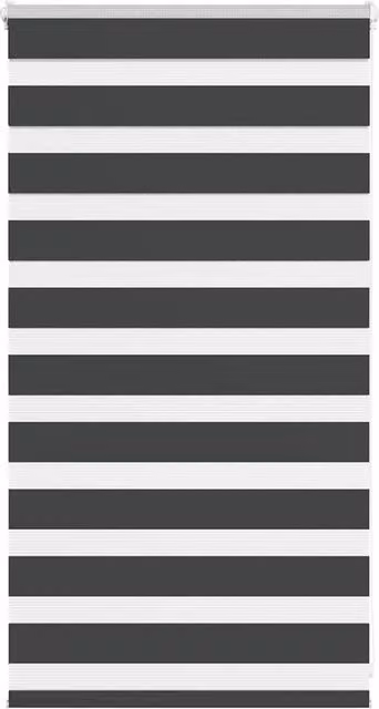 Berkfield Home Black Zebra Blind with Animal Pattern, W: 85 cm, H: 100 cm