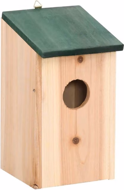 Berkfield Home 10 Pack Rustic Solid Firwood Bird Houses in Brown, W/D/H: 12 x 12 x 22 cm – 1