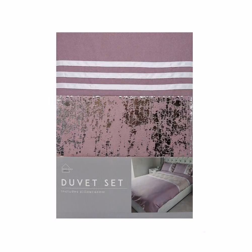 Voltico Mauve Velvet Duvet Cover Set – 3