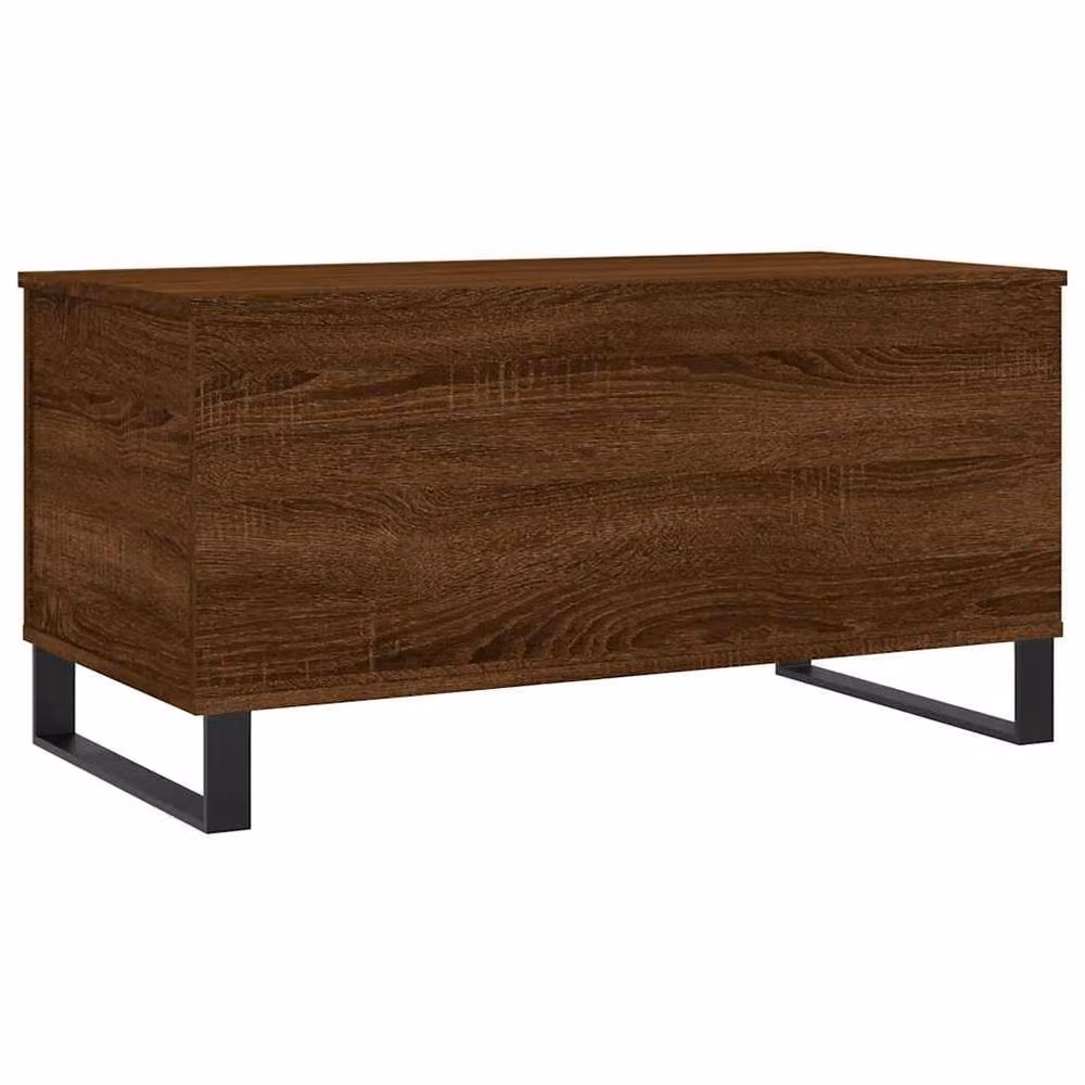 Berkfield Home Modern Brown Oak Coffee Table with Lift Mechanism, W: 90 cm, D: 44.5 cm, H: 45 cm – 4