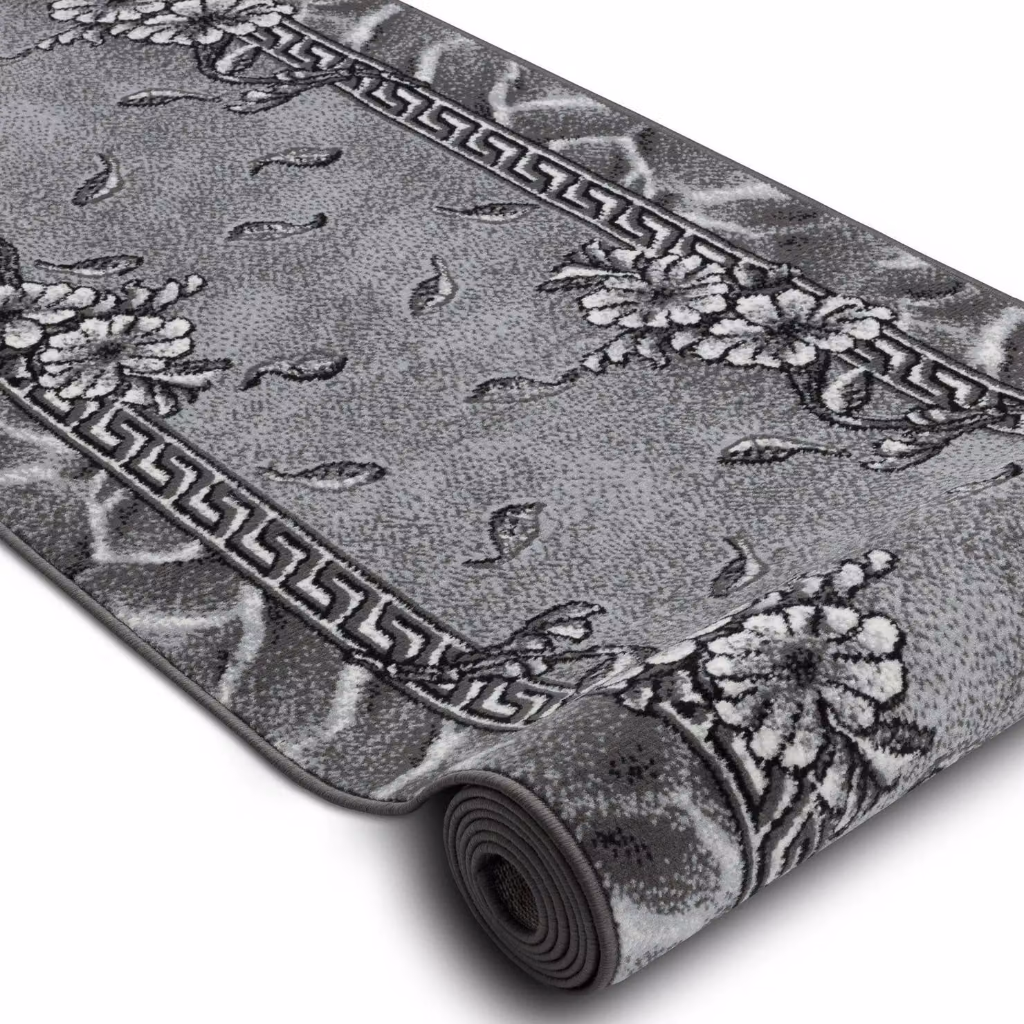 RugsX Bcf Morad Grey Floral Runner, W: 120 cm, L: 290 cm – 2