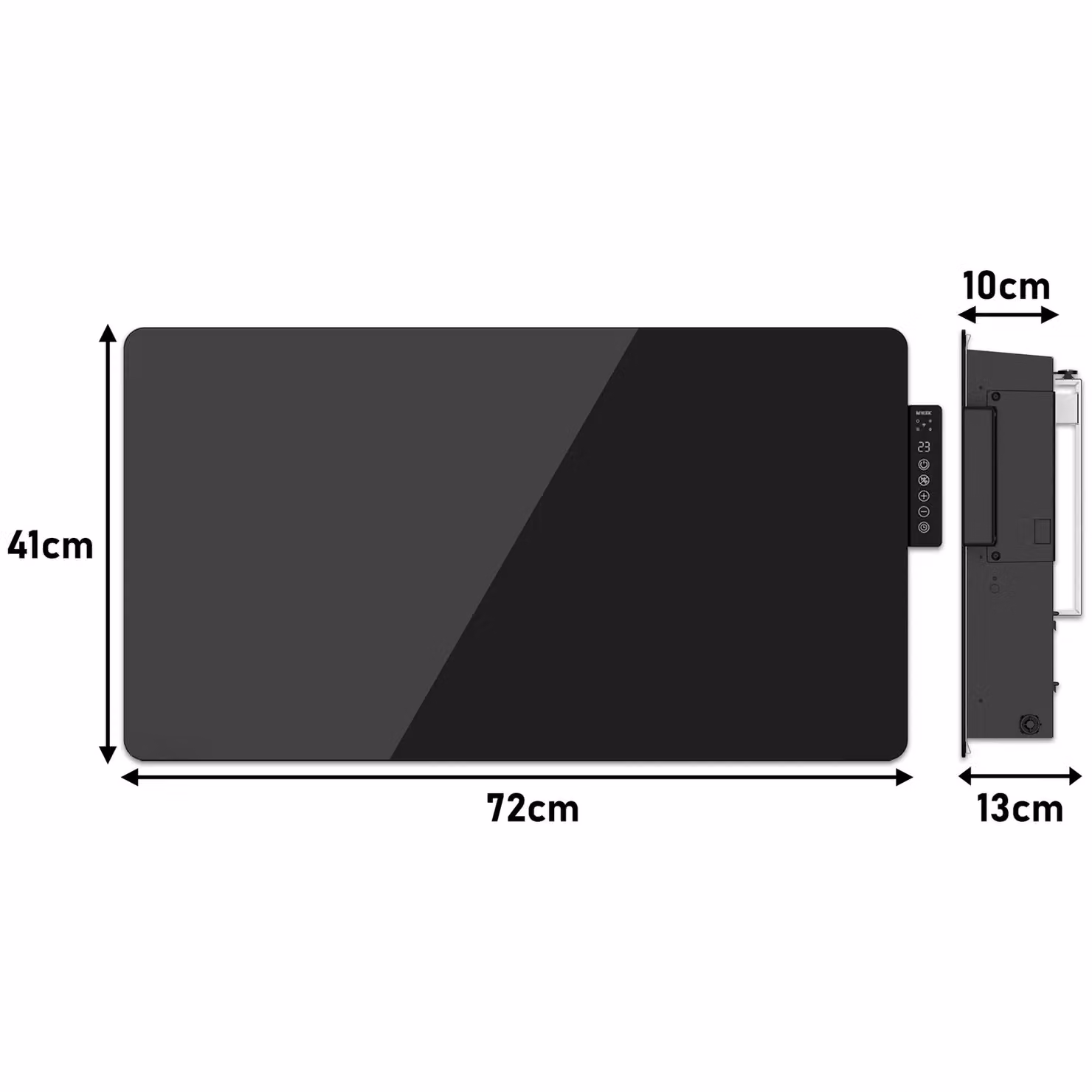 MYLEK 2kW Electric Glass Panel Radiator Heater with WiFi App Control, Black – 6