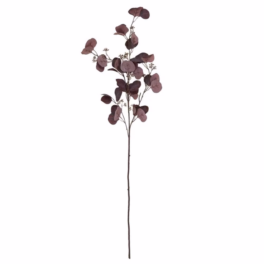 Lemon Pavilion Furniture and Decor Berried Eucalyptus Stem in Burgundy Plastic, W38 x D38 x H109 cm – 4