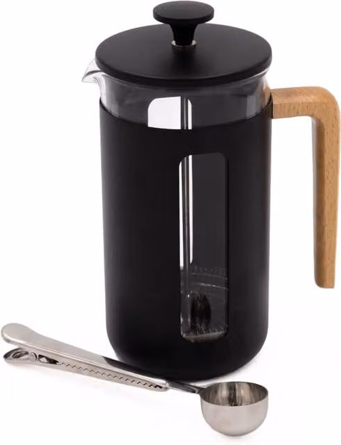 La Cafetiere Pisa 8-Cup Black Cafetiere and Coffee Measuring Spoon Set