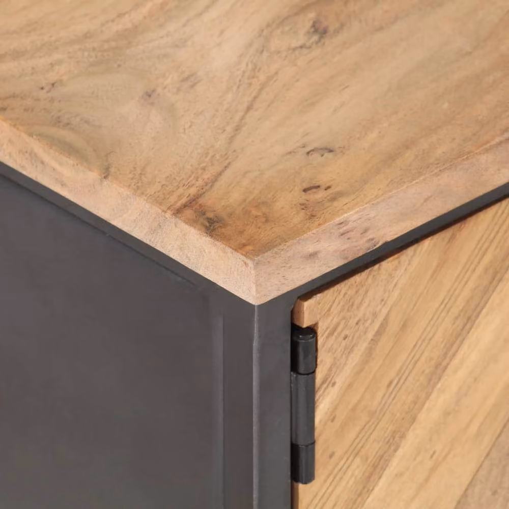 Berkfield Home Beautiful Coffee Table in Brown Solid Acacia Wood, W/D/H: 90 x 50 x 35 cm – 2