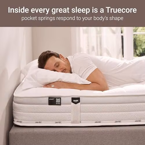 Jay-Be Truecore 1000 Pocket Sprung King Size Mattress, White, W/D/H: 150 x 200 x 21 cm – 3