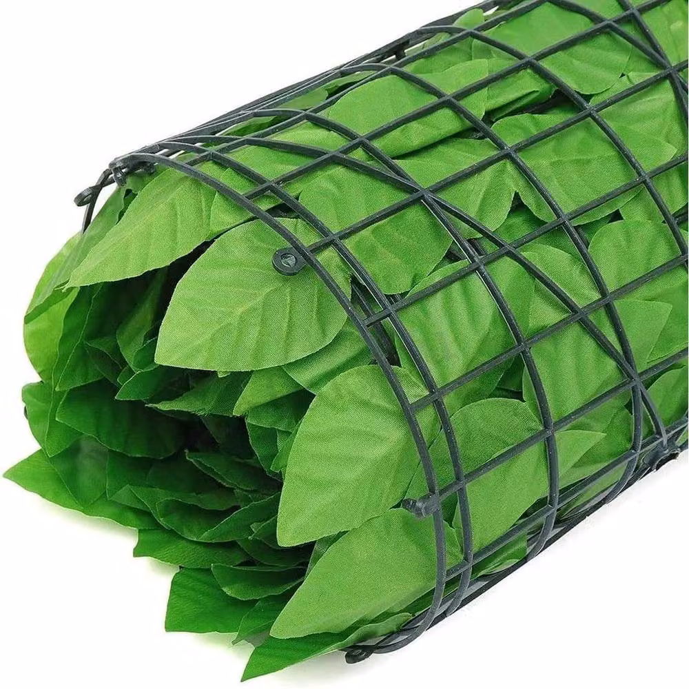 NESTLUNE Green Artificial Ivy Hedge Garden Privacy Fence Screen, W: 100 cm, H: 15 cm – 4