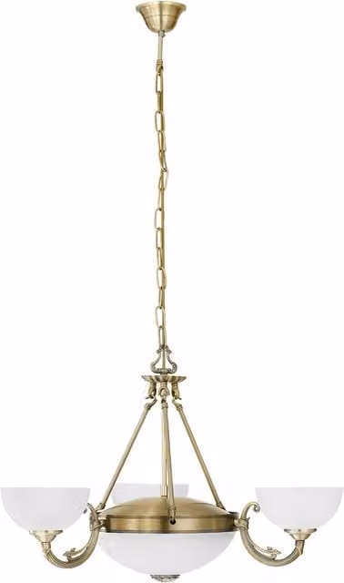 Loops Bronze and White Satin Glass Pendant Light with Height Adjustable Suspended Metal Design