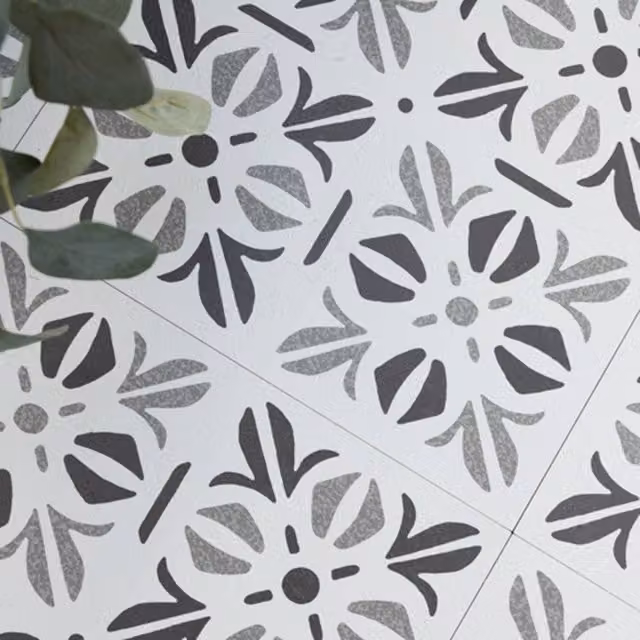 D-C-Fix Cubia Pattern Self Adhesive Vinyl Floor Tiles, Grey, Pack of 11, W/D/H: 30.48 x 30.48 x 0.3048 cm – 1