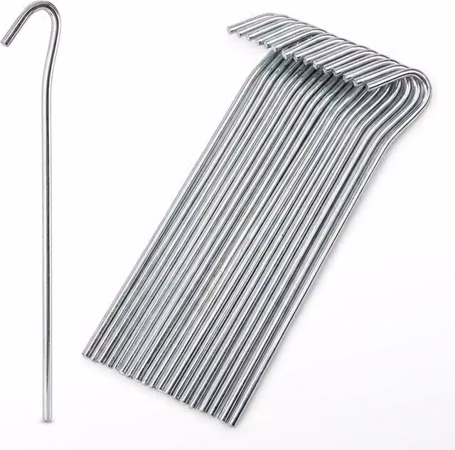 Keplin 50 Pack Silver Alloy Steel Tent Pegs