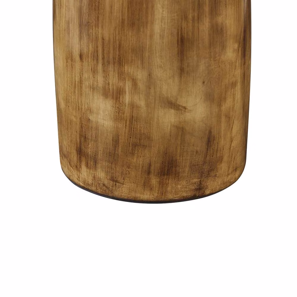 Wyld and Coco Decorative Ceramic Terracotta Vase in Dark Brown with Distressed Silver – 4